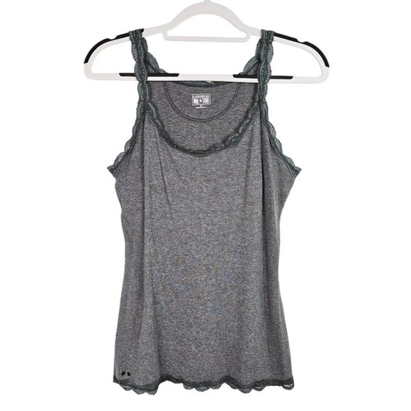 Converse Tops - Vintage CONVERSE ONE STAR Y2K Cami Tank Top GRAY LACE size XL ASO Elena Gilbert